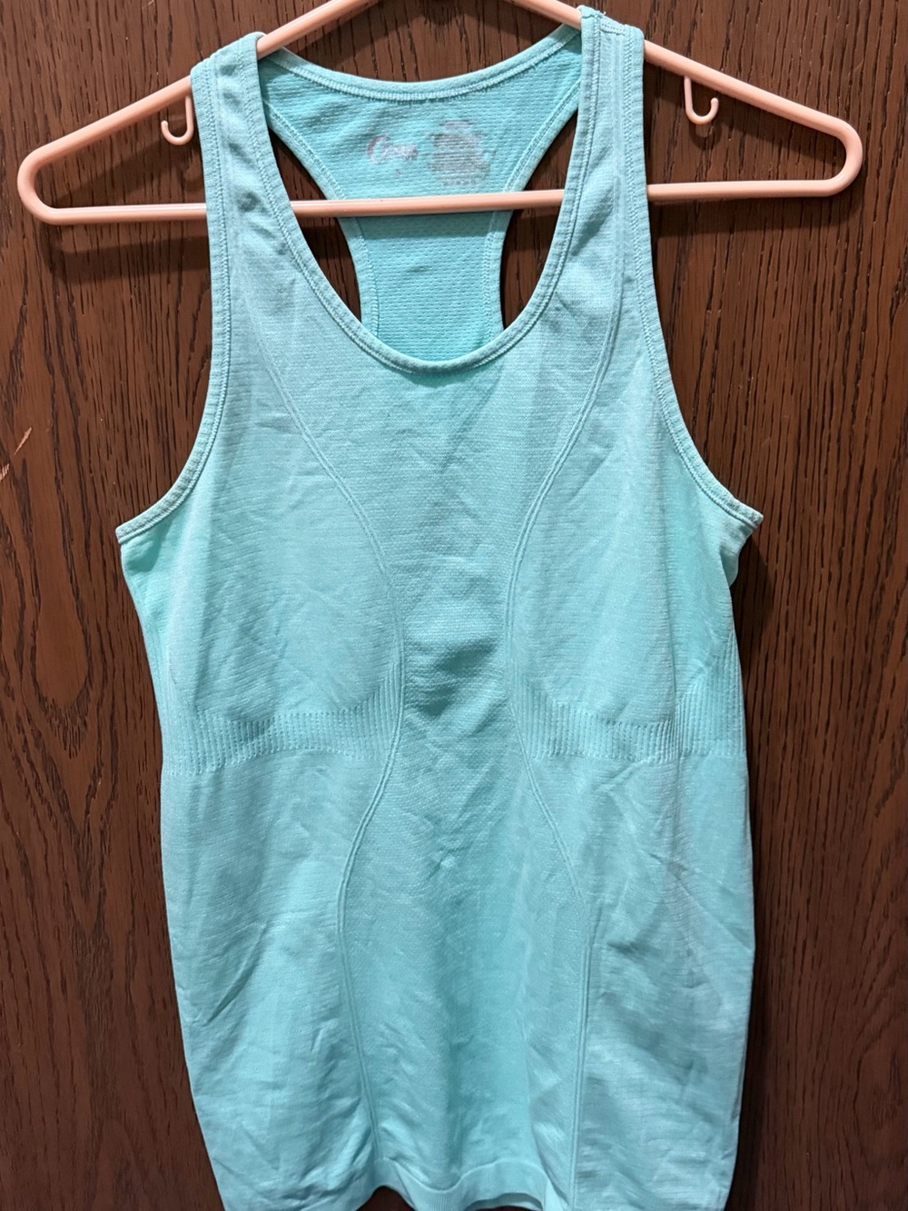 Seamless Light Aqua Racerback Tank Top